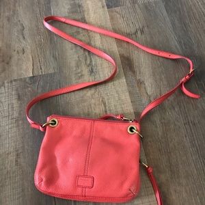 Fossil Pebbled Cowhide Leather Crossbody purse